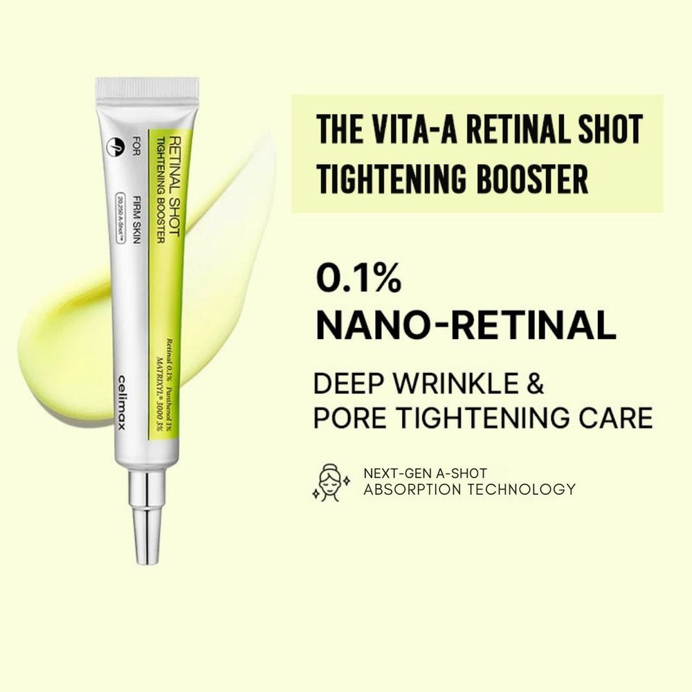 Celimax RETINAL SHOT TIGHTENING BOOSTER Retina0.1% ,Panthenol 1%,MATRIXYL 3%